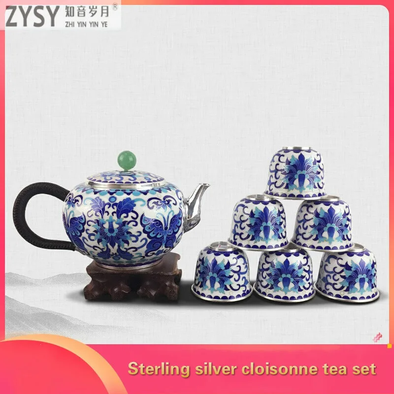 Pure silver exquisi teteapot kettles tea cup  chinese kung fu tea set drinkware