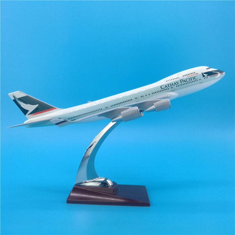 

32CM Boeing B747 Hongkong CATHAY PACIFIC Airlines Airway Airplane Model Toys Diecast Aircraft Plastic Alloy Plane Gifts for Kids