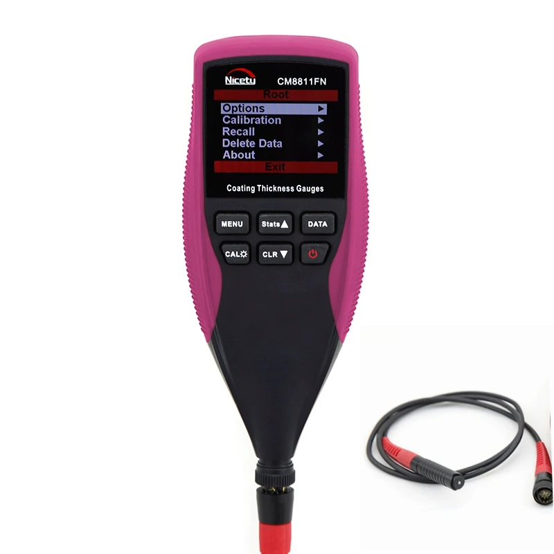 Brand Digital Car Paint Thickness Gauge 0.01mils TFT Fe/NFe Automotive Plating Insulating Thermal Insulation Coating Meter Probe