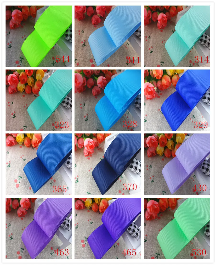 Einfarbiges Ripsband 1-1/2" 38MM/25MM 10Yards Bänder für Haarschleifen/Geschenkverpackungen DIY Weihnachtsdekorationsmaterial YM18010109 – Detail 4