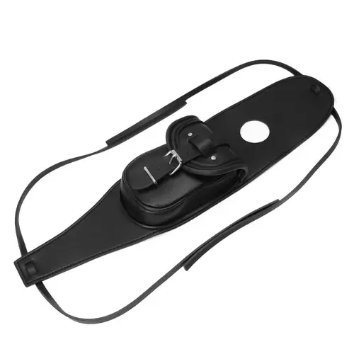 Imagen 2 del producto Bolsa de cuero para tanque de combustible de Gas de motocicleta, bolsa central para consola de salpicadero, bolsa negra de cuero para modelos Harley Sportster XL 883 1200