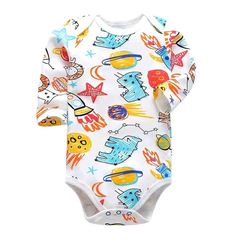 Bodysuit de manga comprida para bebê recém-nascido, 100% algodão, cueca corporal, roupas infantis para meninos e meninas, conjuntos de bebê