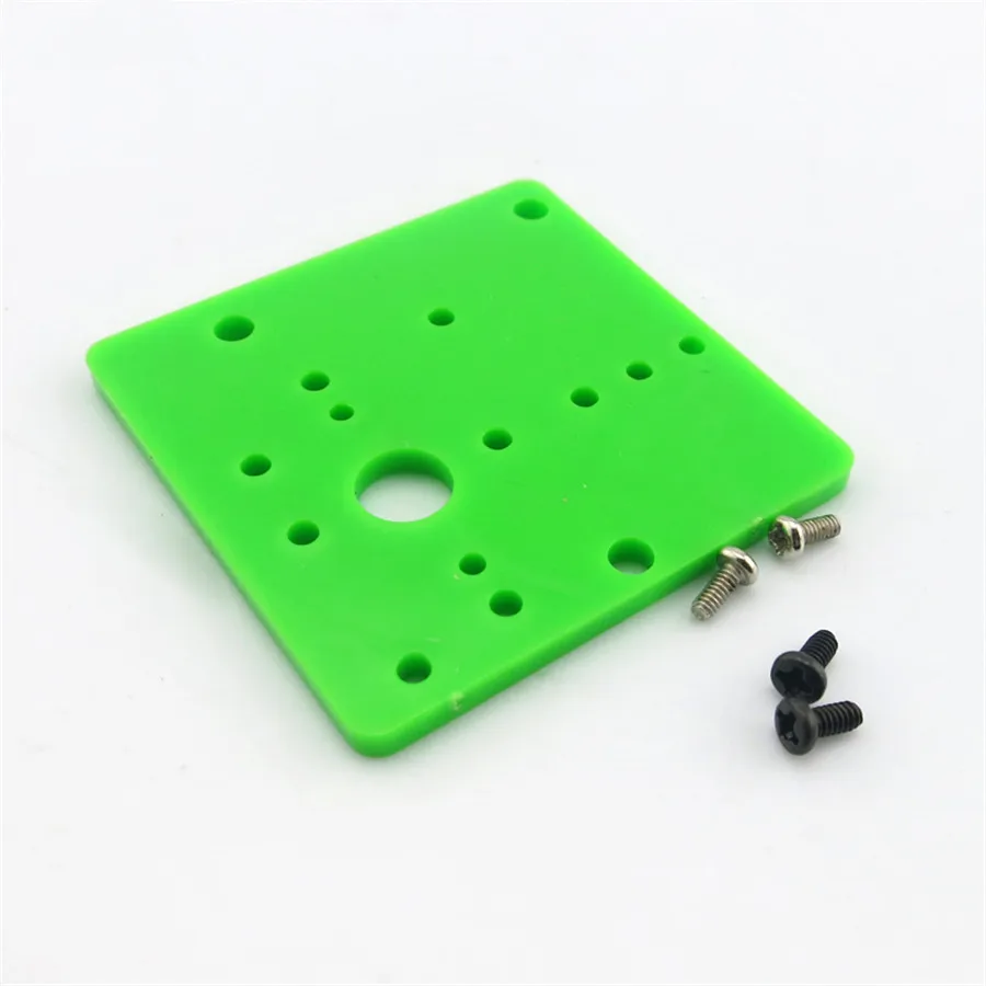 2pcs/pack J395b Green Plastic Square Sheet 300/310 Micro DC Motor Base with Screws DIY Model Assemble Parts Sell at a Loss