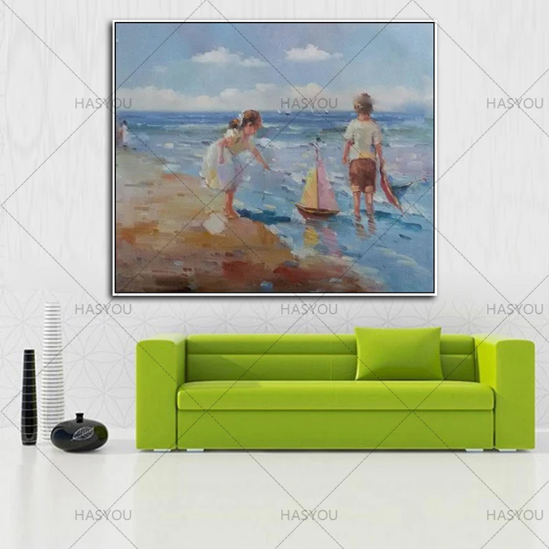 

pop art canvas oil painting handpainted seascape canvas Oil Painting wall picture for Living Room christmas decoration no frame