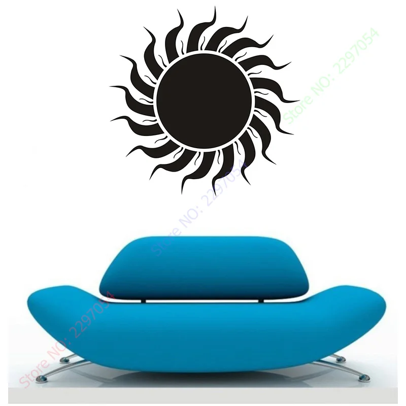 New Yoga Wall Decal Vinyl Sticker Sun Moon Cloud Mandala Fire East Vinyl Wall Decal Home Decor Wall Sticker 56x56cm