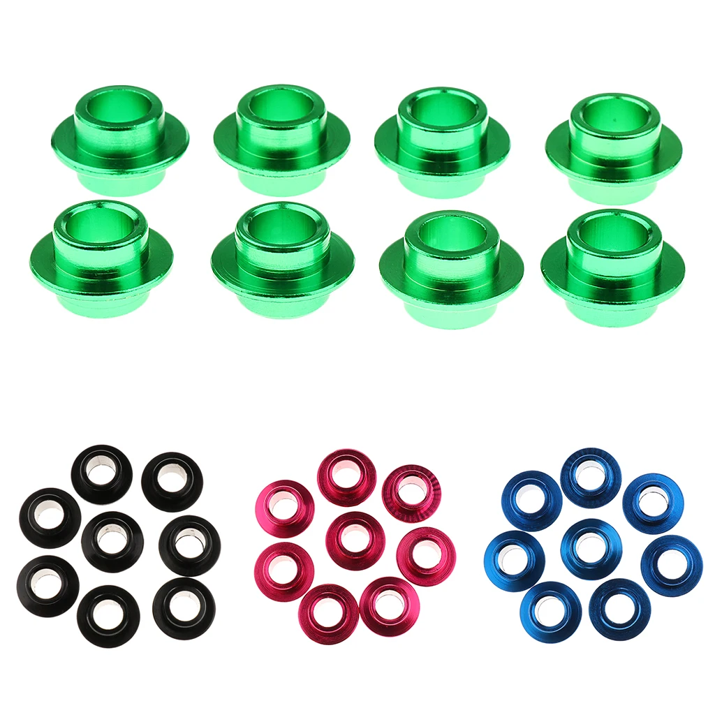 Pack of 8pcs Skateboard Scooter Roller Inline Skate Wheels Bearing Spacer - 4 Different Colors Accessories