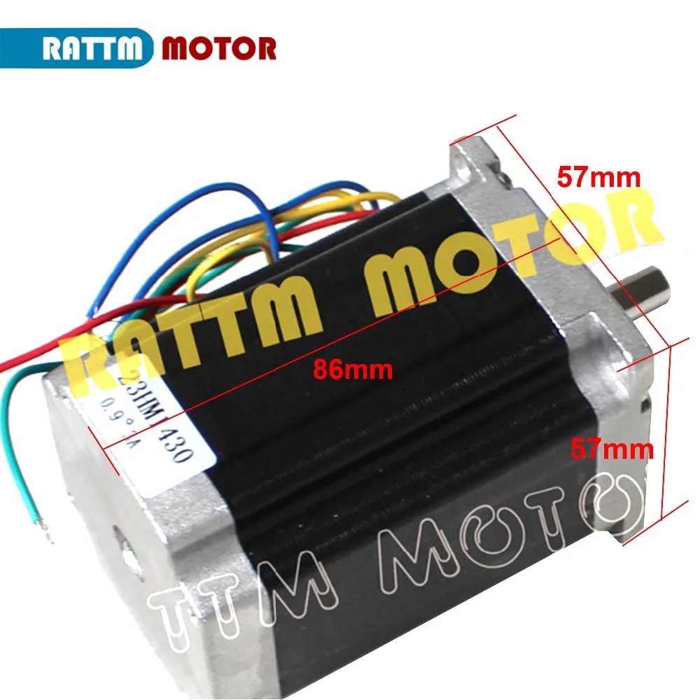 Nema 23 stepper motor 83mm 2 phase 180N.m 270 Oz-in 3A 0.9 degree 4 wires 23HM1430