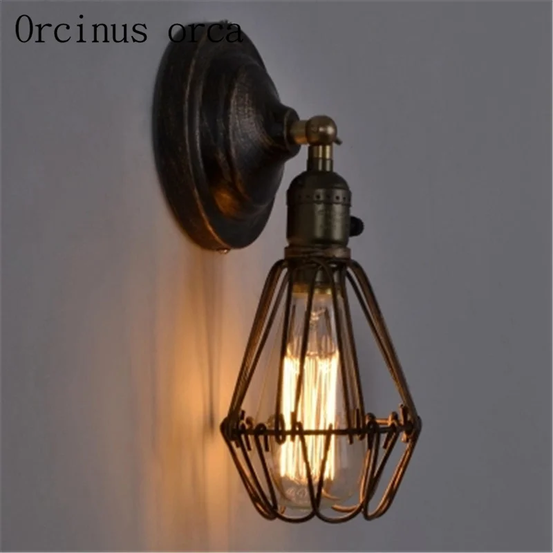 

Industrial wind American Rural retro creative iron art bedroom Bar Cafe corridor balcony outdoor wall lamp