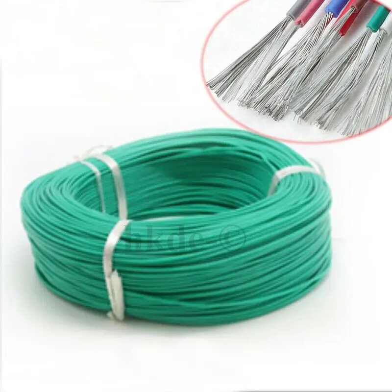 UL3239 Green Color Silicon Wire 18AWG-26AWG Tinned Copper Wire Heatproof Soft Silicone Silica Gel Wire Connect Cable