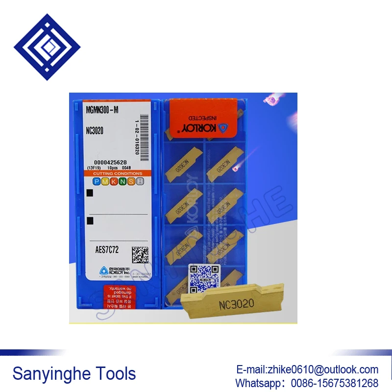 50pcs /lots MGMN300-M NC3030 / MGMN300-M NC3020 / MGMN300-M PC9030 cnc carbide parting & grooving inserts