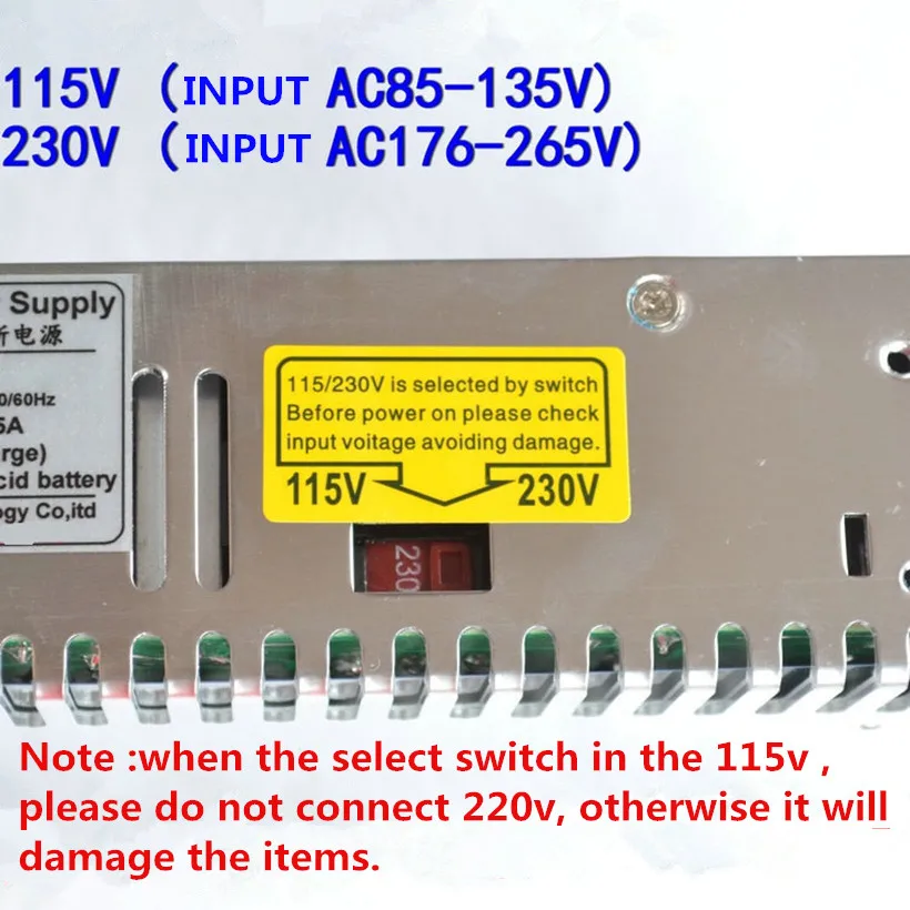 Imagem -06 - Chux-switching Power Supply Ups Carregador de Bateria para Câmera de Monitoramento de Segurança Interruptor de Saída Única Smps dc 12v 24v 48v 350w