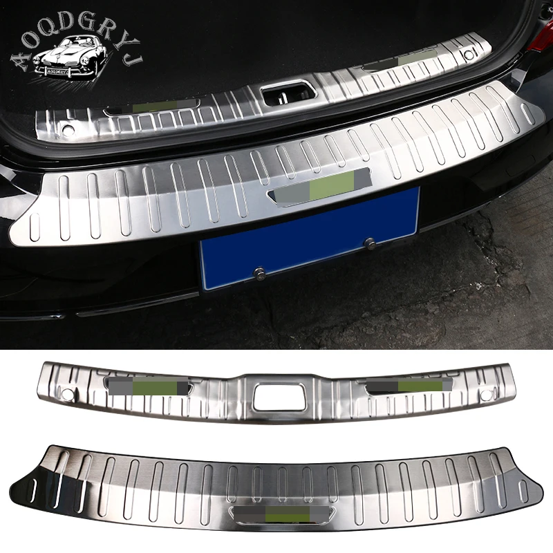 Stainless Steel Rear Guard Bumper Protector Trim Cover Sill Trunk Scuff Plate fit For Volvo S90 2016-2019 Car Styling 2pcs