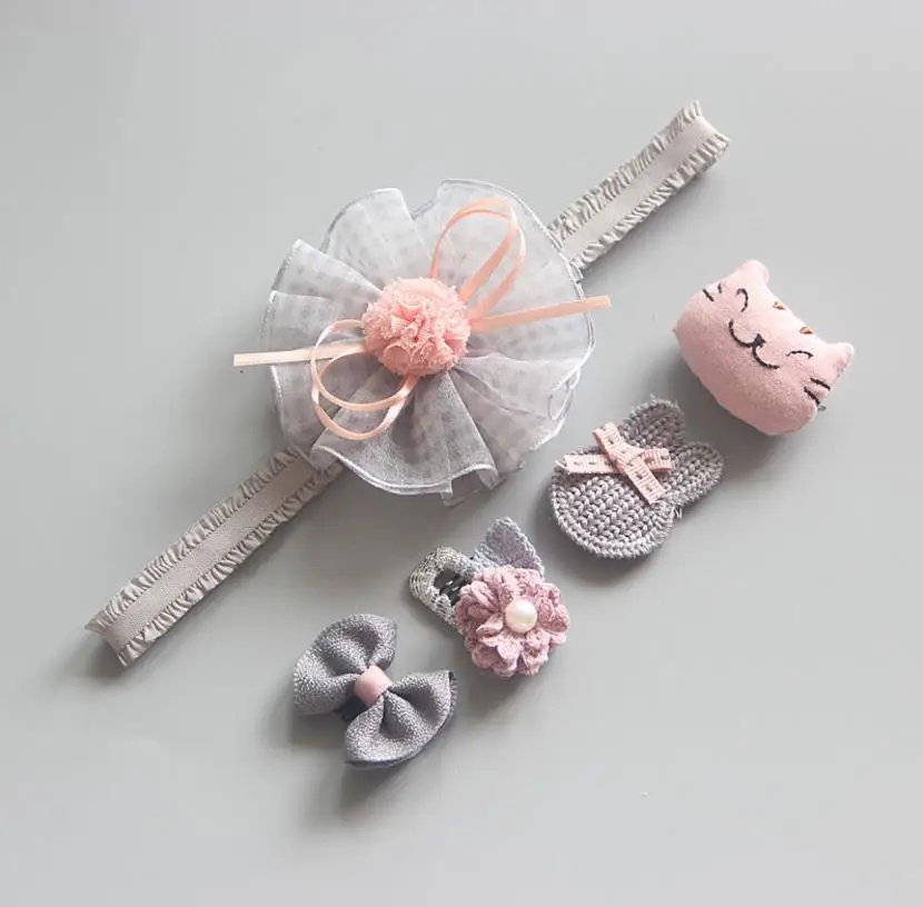 New Kids Newborn Chiffon Floral Headband headwrap Girls Mini Bowknot Baby Hairpins Headwear Toddlers Hair Accessories TZ49