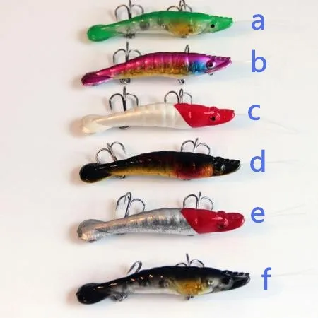 FANTU 2017New Hard Shrimp Lure 9g/80mm Small Camarao Artificial Pescaria Acessorioss Water Surface Shrimp Fishing Tackles 5PCS