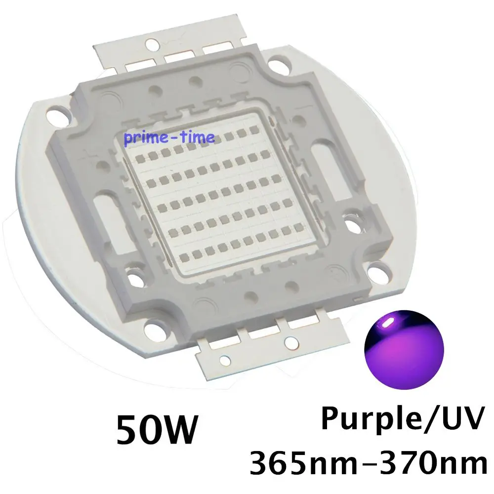 

50W Ultra Violet UV High Power Light Chip Epileds 42Mil 365nm-370NM,380nm-385nm,395-405nm,420nm-425nm DIY COB Light Source