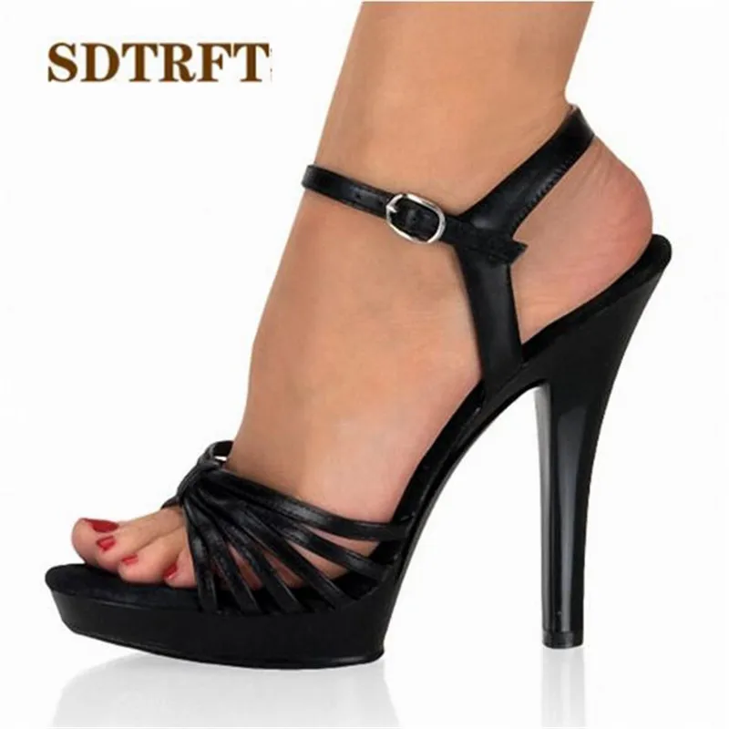 SDTRFT Free Shipping CDTS Zapatos Mujer T-Strap Sandals Summer Plus:35-45 46 NEW 13cm Thin High Heels Pumps Platform Women Shoes