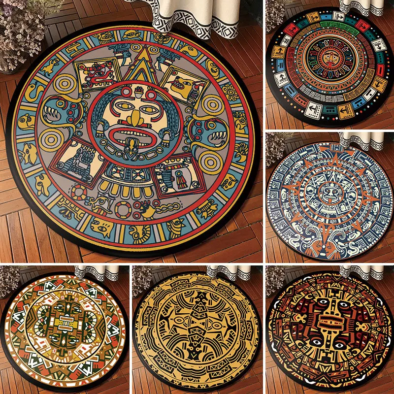 

2019 New Round Rug Nordic Style 3D Printed Carpets for Living Room Bedroom Area Rugs Yoga Mat Home Decor Carpet Parlor tapetes