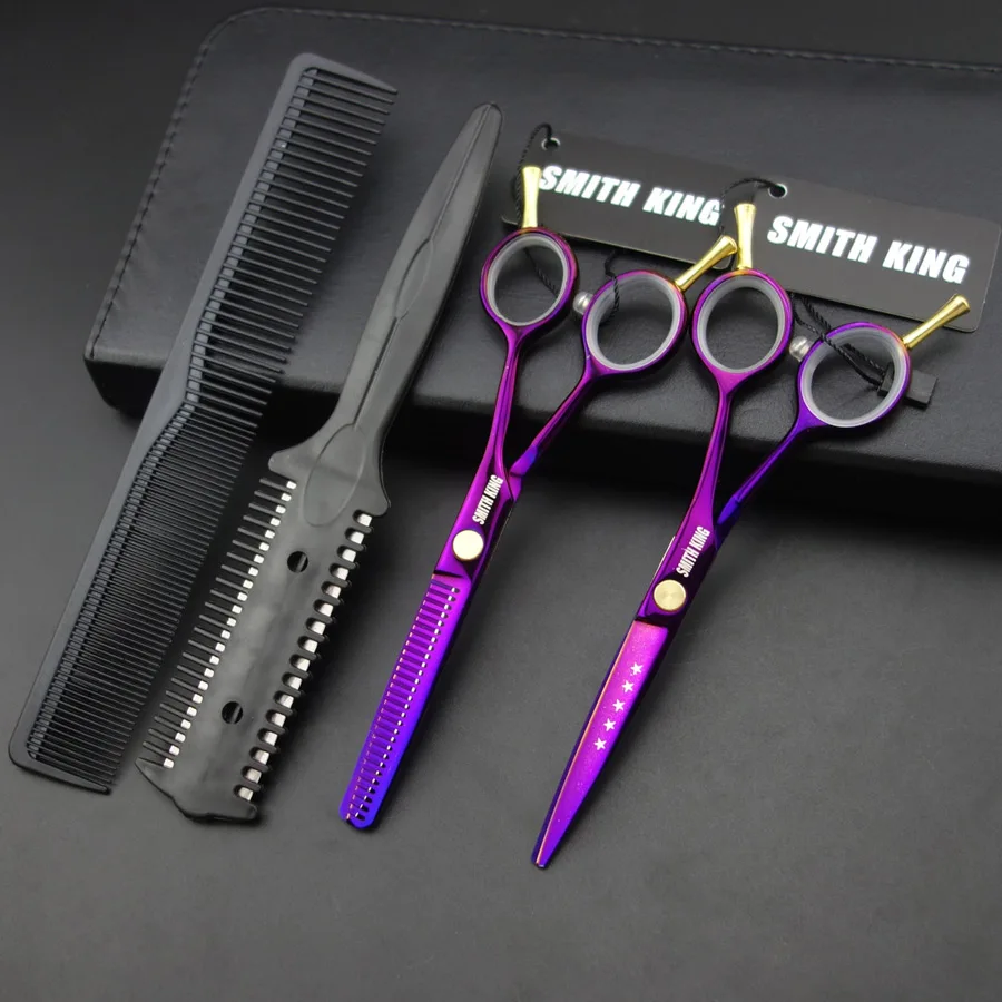 5.5 inch Professional Hair dressing scissors/Shears,Cutting/Thinning scissors/Razor/Thinningcomb hight quality-Violet