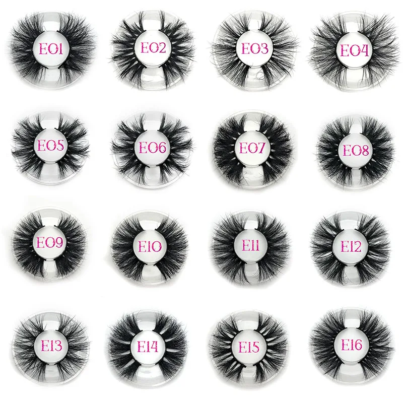 Mikiwi 25mm Mink Eyelashes 20/30/50 Wholesale 3D Mink Lashes round case custom packaging Label Makeup Dramatic Long Mink Lashes