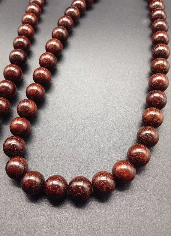 8mm/10mm Natural India Red Sandalwood Beads Grade AAA High-density 108 Mala Beads Prayer Bracelet or Necklace DIY Accessories