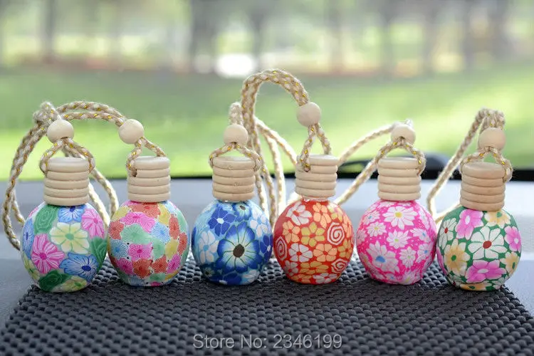 10ML30pcs/lot Vintage Style Polymer Clay Perfume Bottle,Liquid Refillable Bottle,Charming Pendant Decoration, Personalized Gifts