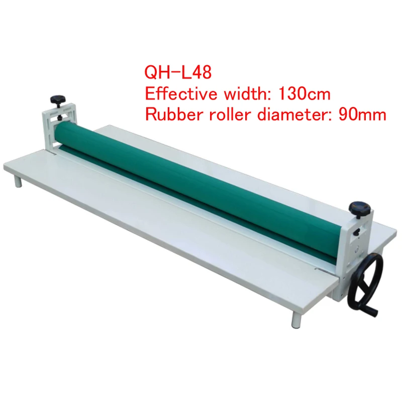 QH-L48 130cm Width Cold Roll Laminator Cold Lamination Film Laminating Machine Plasticizer Fits Poster Painting A3 A4 Paper 1pc