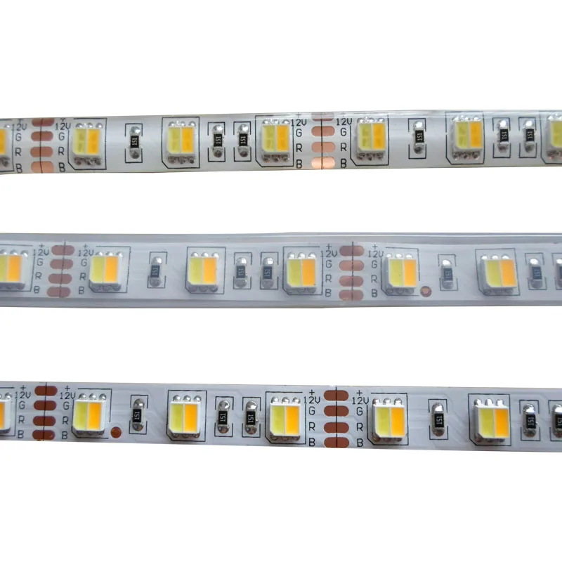 

5mX High quality 5050SMD WW+CW LED strip color temperature adjustable DC12V/24V input 60LED/m CCT dimmer led strip