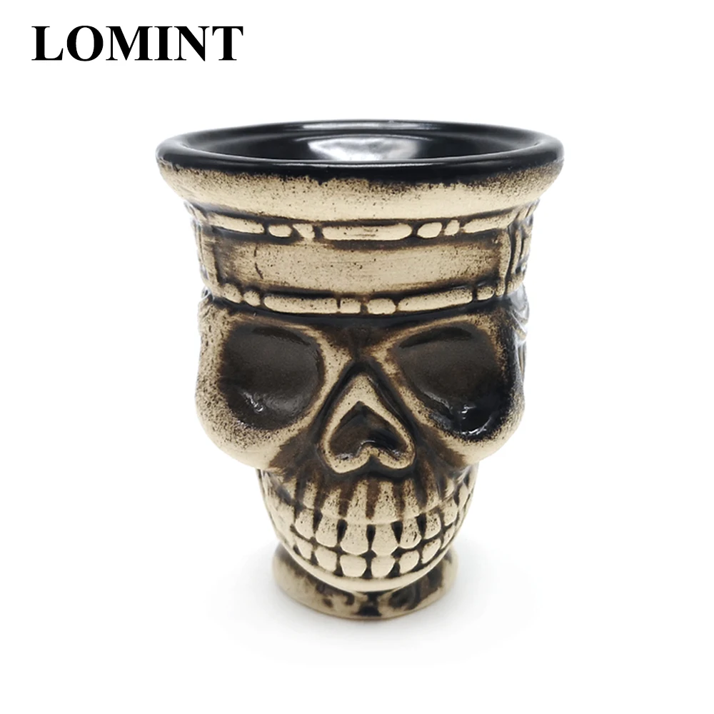 LOMINT skull Ceramic Hookah Bowl Shisha Narguile Tobacco Bowl Accessories Drop Shipping  LM-272