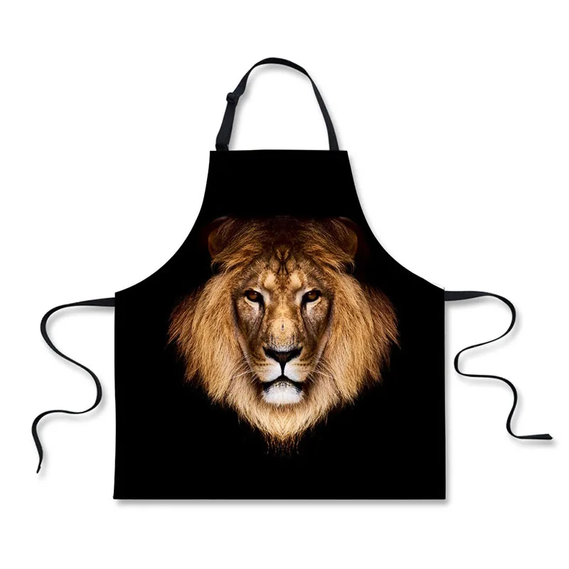 High quality 3D printing Zoo cute animal pattern home leisure fashion kitchen supplies aprons