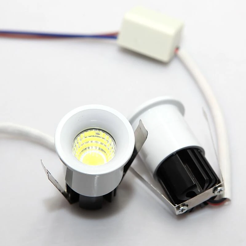 Miniluz LED para armario, foco de luz descendente para centro comercial, tamaño 35MM, blanco frío/cálido, piezas/cc 12V, 16 AC110-240V, 5W