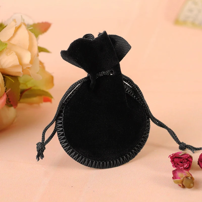 5Colors In Stock Gift Bags 50pcs/lot 7x9cm Gourd-type Small Velvet Bags Jewellery Pouches Shrink Wrap Drawstring Bags