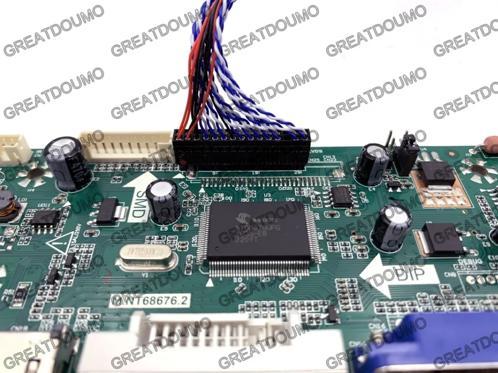 M.NT68676.2A Universal VGA DVI Audio HDMI-placa controladora LCD compatible para LTM201U1-L01 con una resolución de 1600x1200 LVDS