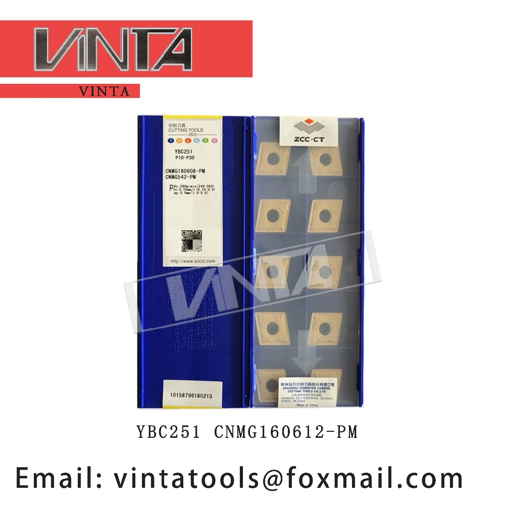 high quality 10pcs/lots YBC251 YBC351 YBC151 CNMG160612-PM cnc carbide threading inserts