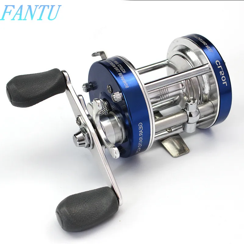 FANTU Left Right All Metal Drum Reel 50# Fishing Reel Al Alloy Wheel 2+1 Bearings Fishing Tackles