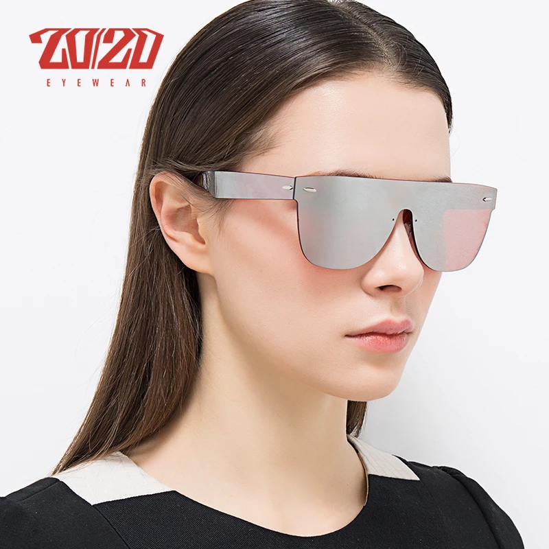 20/20 Brand New Sunglasses Men Travel Driving Mirror Flat Lens Rimless Women Sun Glasses Eyewear Oculos Gafas