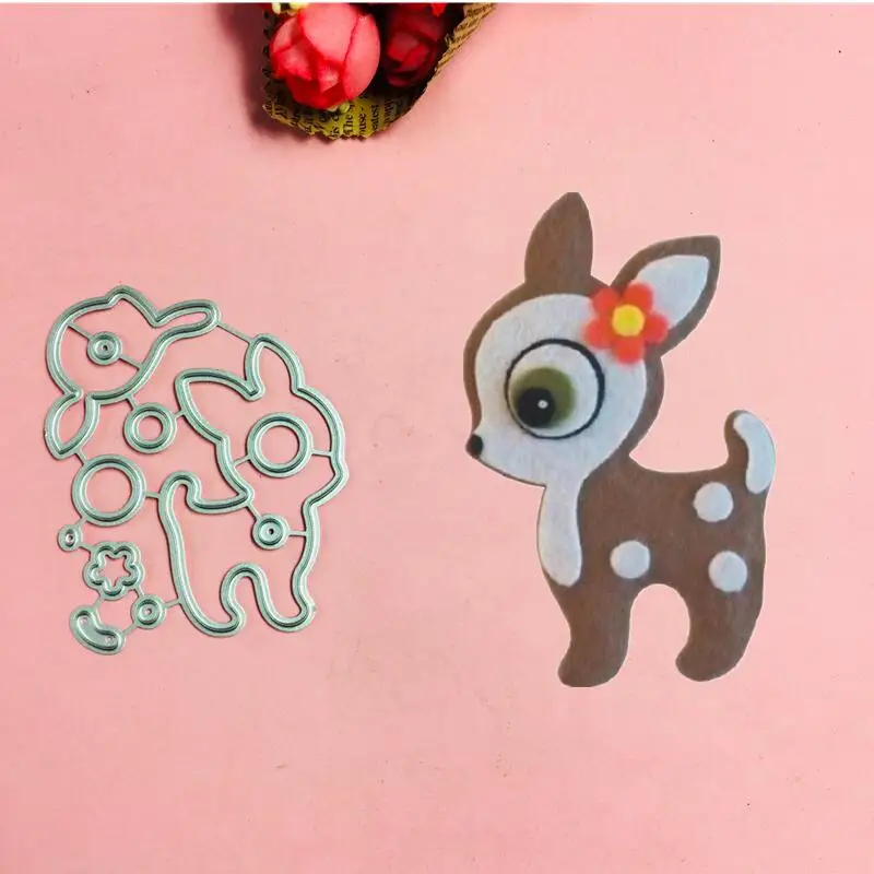 

Lovely Sika Deer Cut Dies Stencils for Scrapbooking Stamp/Photo Album Decorative Embossing DIY Paper Cards