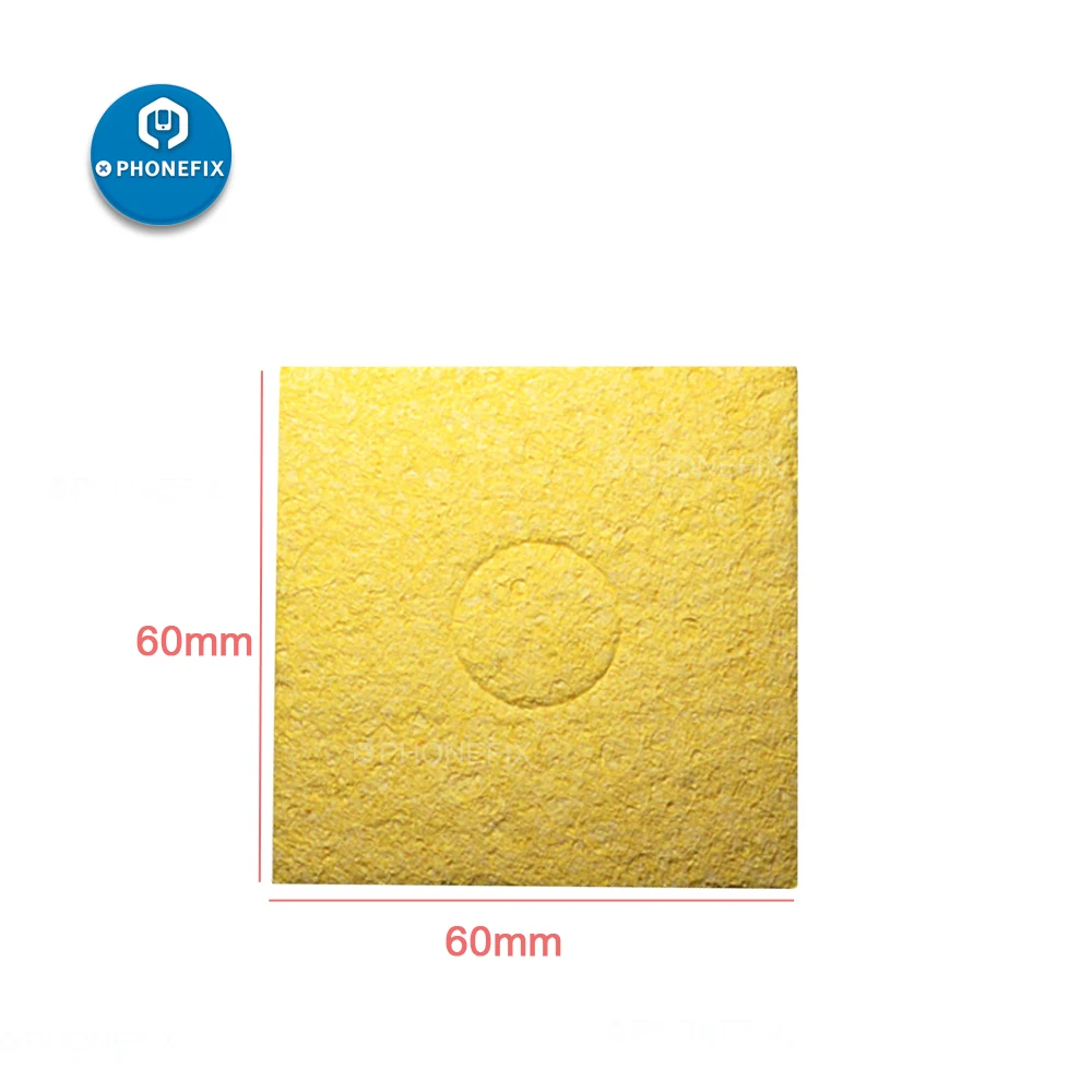 PHONEFIX cuscinetti di pulizia per saldatura a punta per saldatore a spugna per pulizia giallo blu universale per la pulizia di componenti PCB