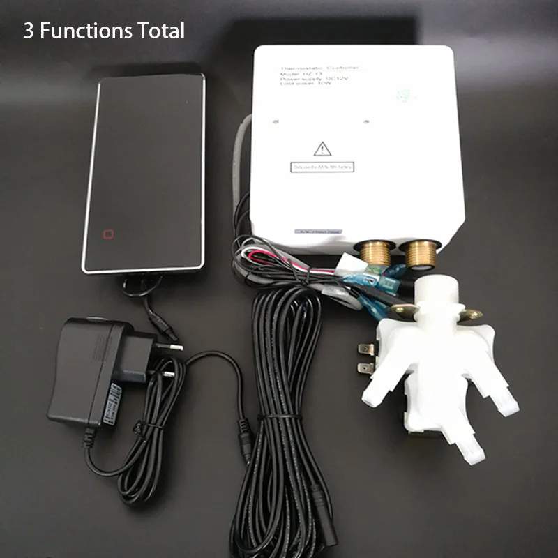 Imagem -06 - Digital Preto Led Chuveiro Controlador Termostato Lcd Válvula de Mistura Jato Painel do Chuveiro Torneira do Banheiro Display Inteligente Misturador