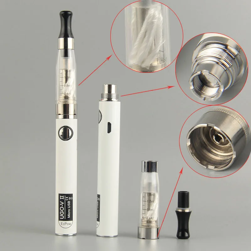 5 Sets Ugo-V2 650mAh/900mAh Battery Elronic Cigarette With Ego Ce4 Vaporizer Atomizer UGO Vape Kit