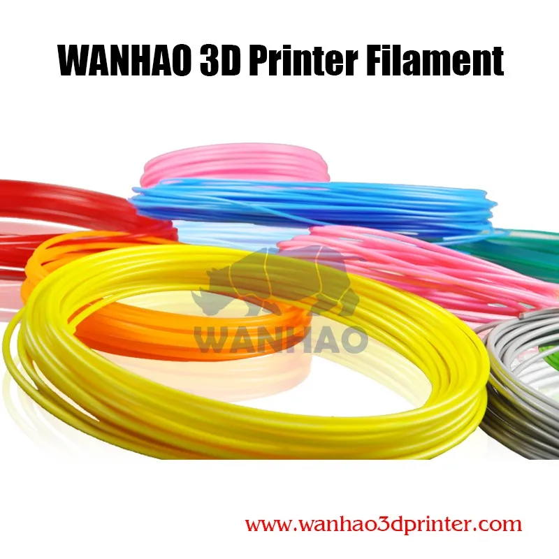 WANHAO PLA and ABS material filaments 1kg/Roll 2.2lb size 1.75mm and 3mm for FDM 3d printer color filament 88 color for optional