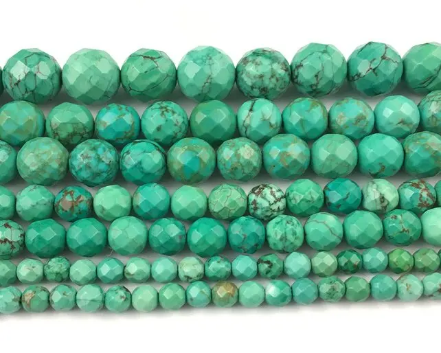 

Wholesale Green Turquoise Magnesite Beads,Faceted Round Stone Beads 4mm 6mm 8mm 10m 12mm 15.5"/piece