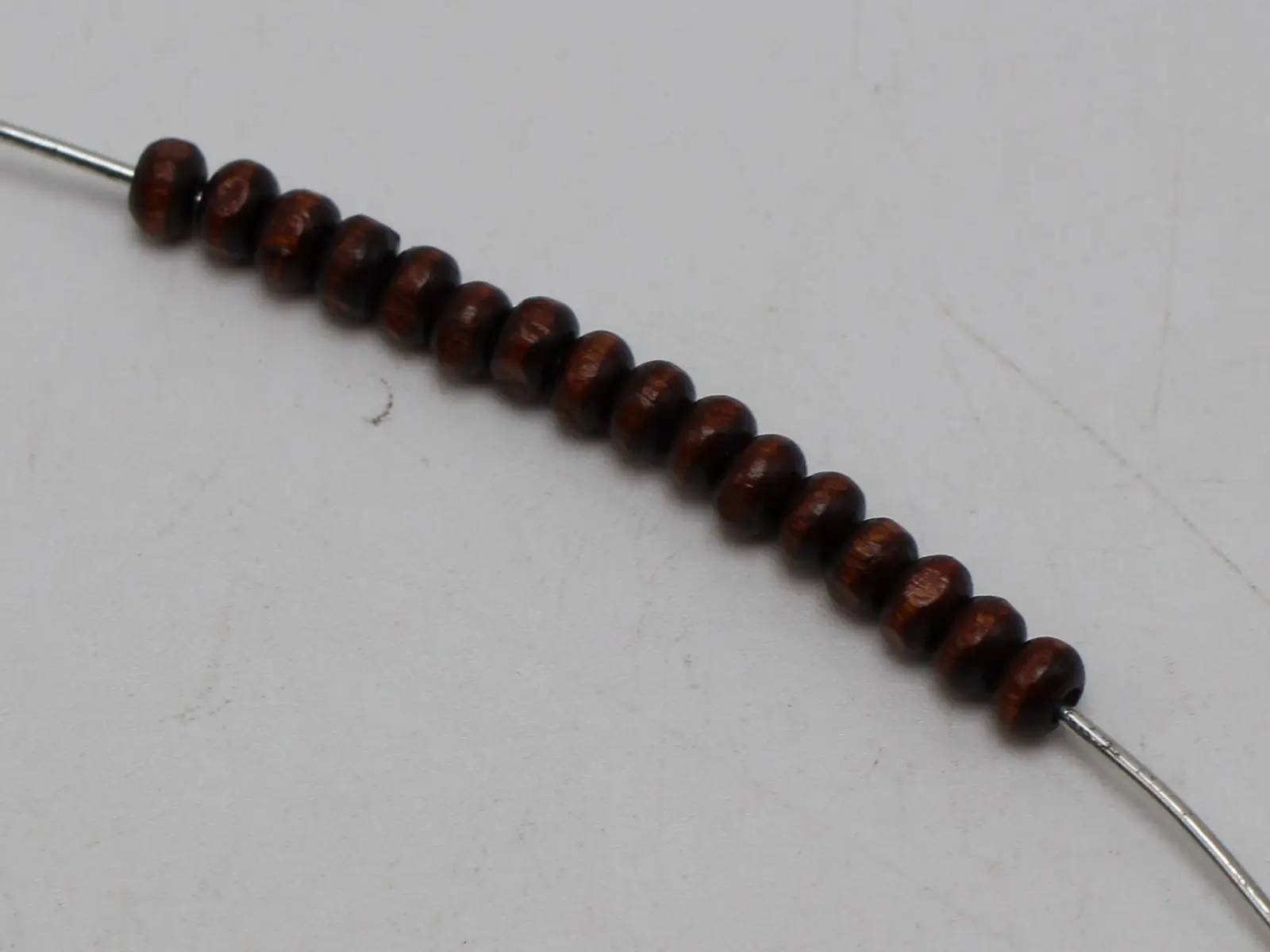 1000 Brown 4mm Round Wood Seed Beads~Wooden Spacer Beads