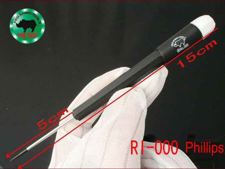 Japanese RHINO High Carbon Steel with Magnetic, Precision, 1.5mm Diameter, Phillips Screwdriver No.000