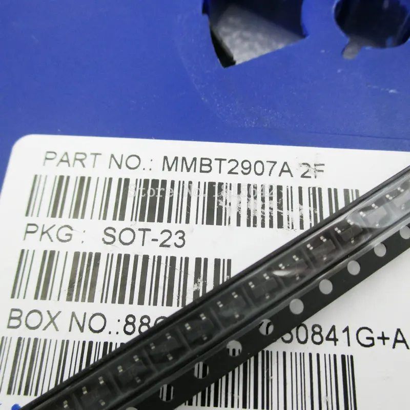 Transistor MMBT2907ALT1G MMBT2907A MMBT2907 2N2907 2F SOT-23 0.8A/60V SMD triodo, 100 unidades