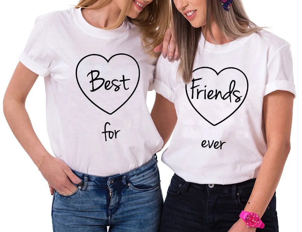 

Sugarbaby Best Friends for/ ever T shirt Bff Clothing Best Friend Gift T-shirt Short Sleeve 90s aesthetic BFF Clothing dropship