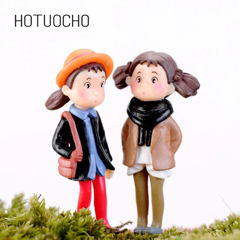 4 pcs Winter Xiaomei doll Moss micro-landscape small creative Zakka figurine home decorations fairy garden miniatures