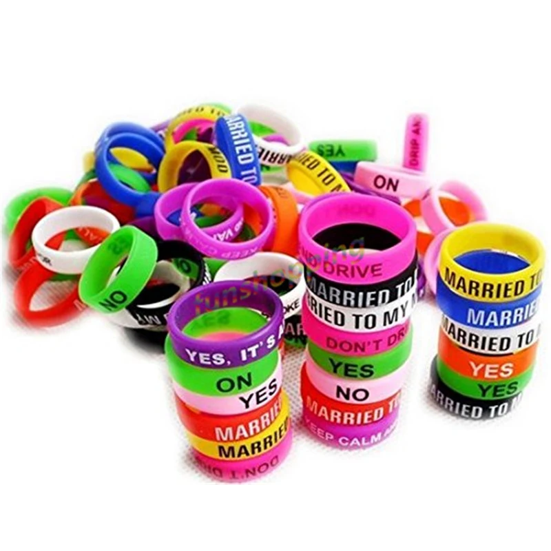 5 pcs / Lot E cigarette Anti-slip Ring Silicon Rubber Band Vape Rings For Mechanical Mod with Multiple Colors