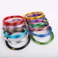 5 Meters 2mm Multicolor Aluminum Wire Soft Metal Floristry Wire for Handmade DIY Bracelet Findings Crafts Making Accessories