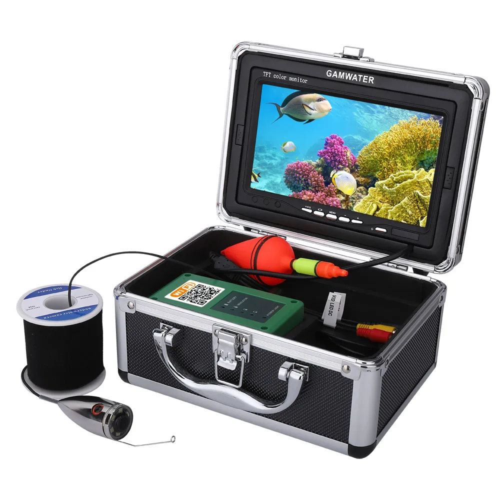 20m Cable WIFI Wireless Fish Finder with 720P 1000TVL Underwater Fishing Video Camera 7 Inch Color Monitor Free Mob APP Viewing