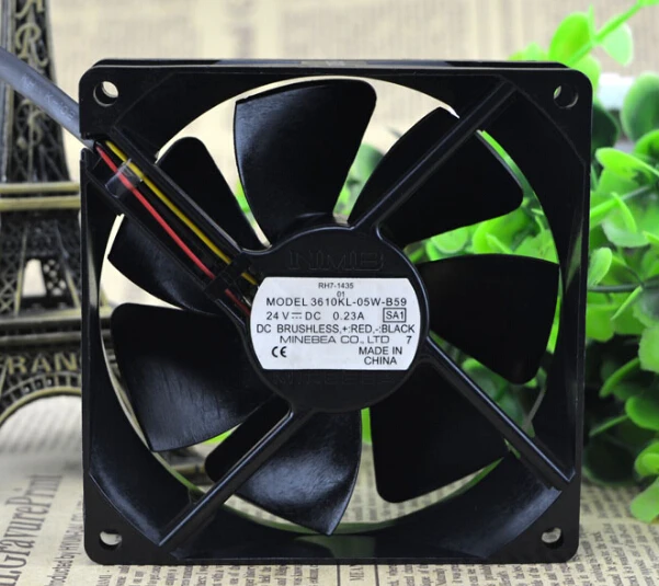 Cooling Fan 3610KL-05W-B59 DC 24V 0.20A 9cm 9025 90x90x25mm 3-wire